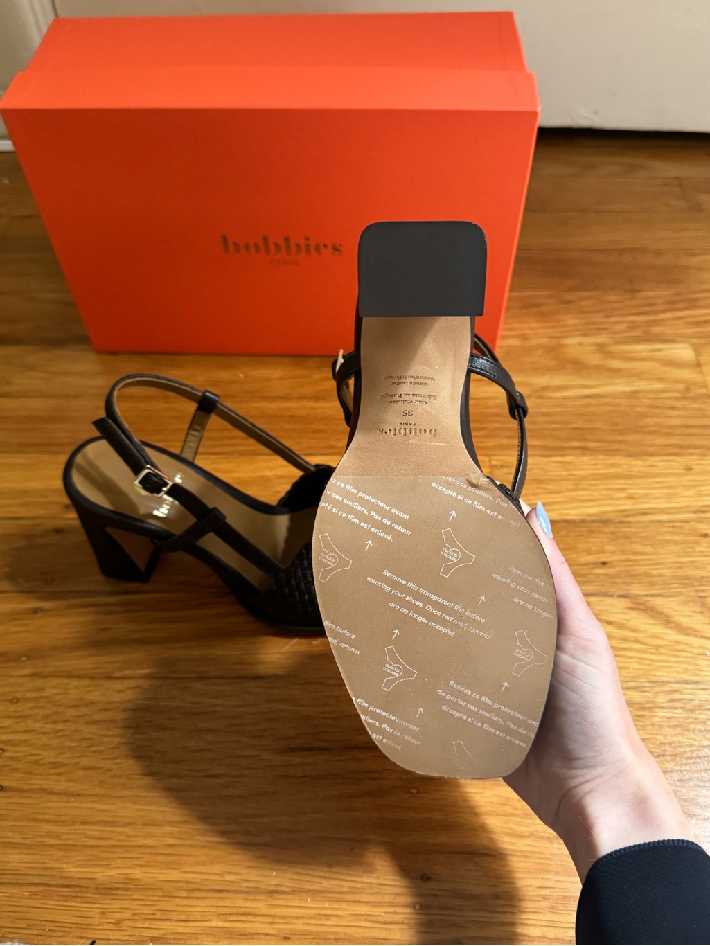 Mae Woven Leather Block Heel Sandals Nwot — image 5 of 7